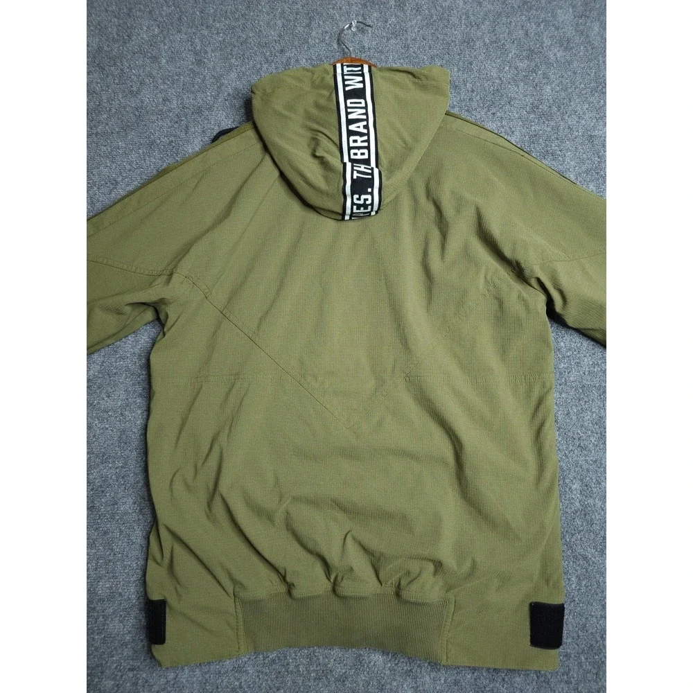 Adidas 1/4 Zip Pullover Jacket Mens Medium Olive Green Originals Brand Pack